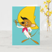SPEEDY GONZALES™ Mustache Karte (Gelbe Blume)