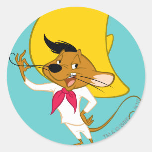 SPEEDY GONZALES™-Schnurrbart Runder Aufkleber