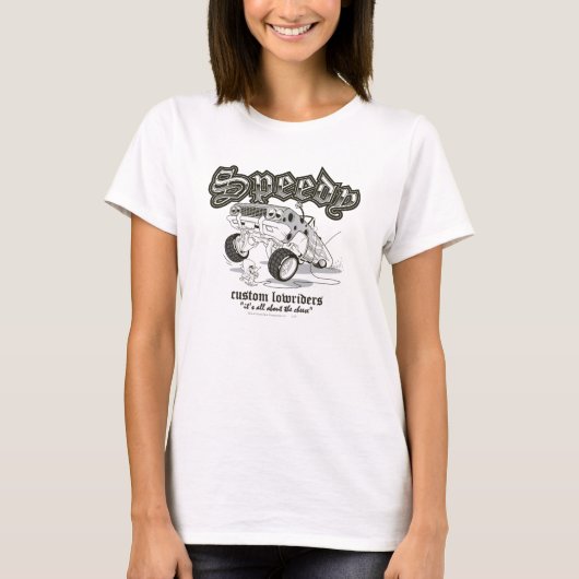 Speedy Gonzalez Custom Lowriders B/W T-Shirt (Vorderseite)