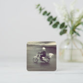 Speedy Moped Quadratische Visitenkarte (Stehend Vorderseite)