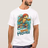 Speedy Moves Skateboarding Turtle Design - Spaß un T-Shirt (Vorderseite)