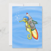 Speedy Rocket Seepferd Danke Karte (Rückseite)