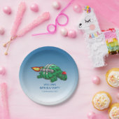 Speedy Rocket Turtle Geburtstag Pappteller (Party)