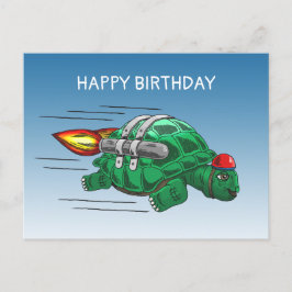 Speedy Rocket Turtle Postkarte