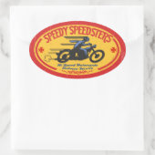 Speedy Speedsters - ov Ovaler Aufkleber (Tasche)