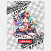 Speedy Sport Car Blanket Racing Little Boy Geschen Fleecedecke (Vorderseite)