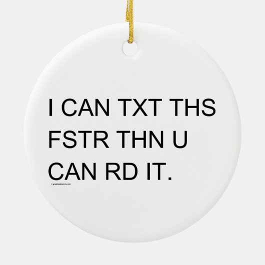 Speedy Texter Keramik Ornament (Hinten)