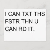 Speedy Texter Postkarte (Vorderseite)