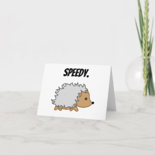 Speedy the Igel Funny Kids Game Cartoon Karte