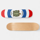 Speedy tortoise in blue, red & white skateboard (Horizontal)