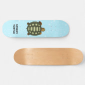 Speedy Tortoise on Light Blue Skateboard (Horizontal)