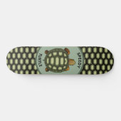 Speedy Tortoise & Shell Pattern in Green & Black Skateboard (Horizontal)
