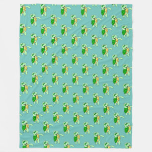 Speedy Turtle Fleece Blanket