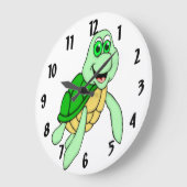 Speedy Turtle Große Wanduhr (Winkel)