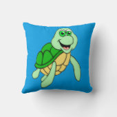 Speedy Turtle Square Kissen (Rückseite)