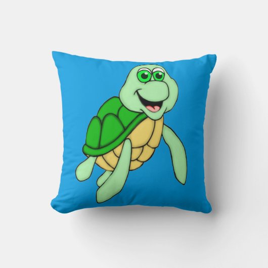 Speedy Turtle Square Kissen (Vorderseite)