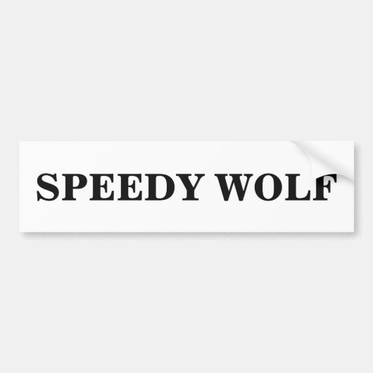 Speedy Wolf Autoaufkleber (Vorne)