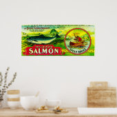 Speer Lachs kann LabelYes Bay, AK Poster (Küche)