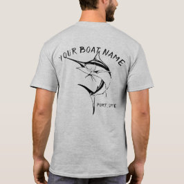 Speerfisch-Boots-Namen-Shirt T-Shirt