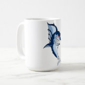 Speerfisch-Cartoon Kaffeetasse (Vorderseite Links)