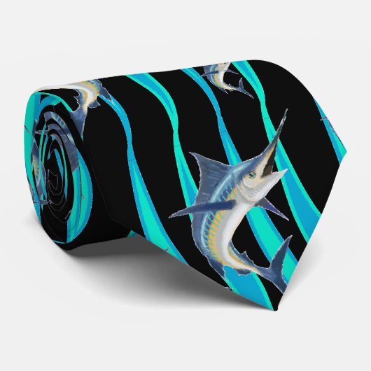Speerfisch-Jagd Krawatte (Gerollt)