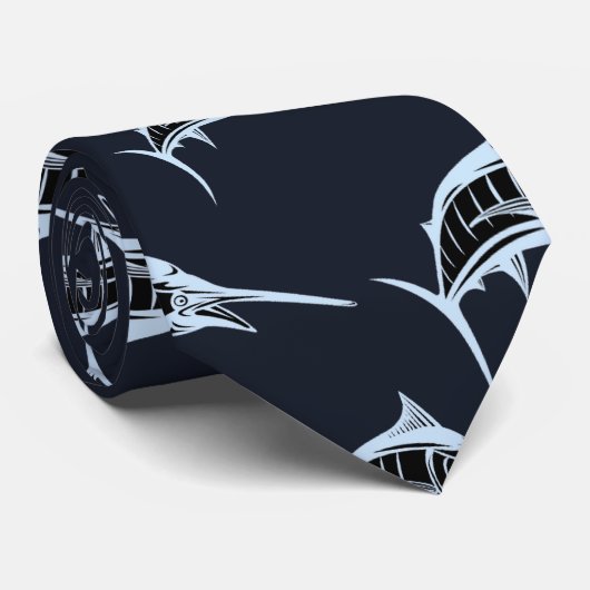 Speerfisch-Muster Krawatte (Gerollt)
