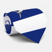 Speerfisch-Schwertfisch-Chrom auf Seemarine Krawatte (Gerollt)