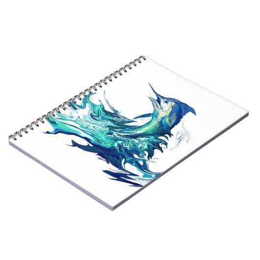 Speerfisch-Sport-Fischen Notizblock (Linke Seite)