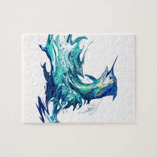 Speerfisch-Sport-Fischen Puzzle (Horizontal)