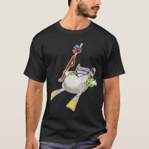 Speerfischender Waschbär T-Shirt