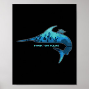 Speerfish Umweltschutz Klimaschutz Poster