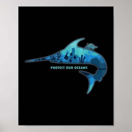 Speerfish Umweltschutz Klimaschutz Poster (Vorne)