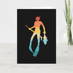 Speergeschenk Retro Vintage Speerfischen Tauchen Karte