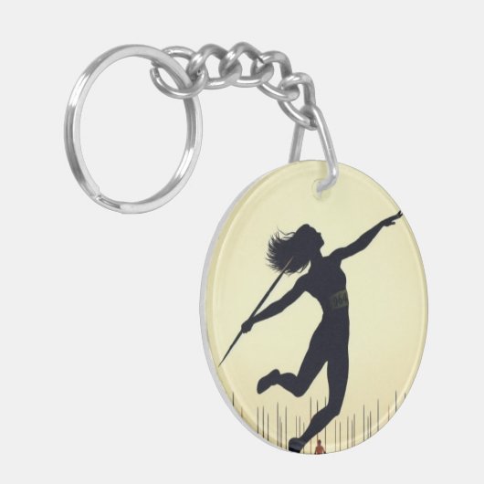 Speermädchen Schlüsselanhänger (Vorderseite links)