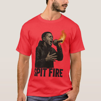 Spei Feuer Rap Art Design Mädchen T-Shirt