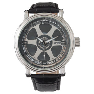 Speiche-Rad-der Männer des Silber-6 die Uhr