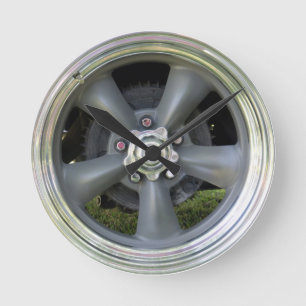 Speiche-Rad-Uhr des Satin-Endefünf Runde Wanduhr