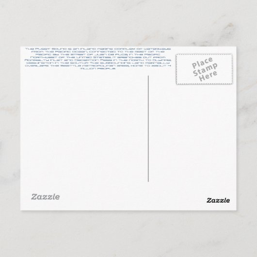 Speicher 2 371, GREETINGS, AUS:, SEATTLE, WA, PH.. Postkarte (Rückseite)