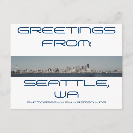 Speicher 2 371, GREETINGS, AUS:, SEATTLE, WA, PH.. Postkarte (Vorderseite)