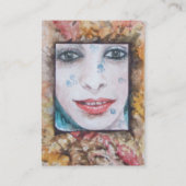 SPEICHER VON HERBST / BLÄTTER UND DROPS VON WASSER VISITENKARTE (Rückseite)