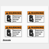 Speicherbereich für gefährliche Stoffe Rechteckiger Aufkleber (Blatt)