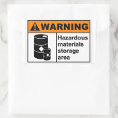 Speicherbereich für gefährliche Stoffe Rechteckiger Aufkleber (Tasche)