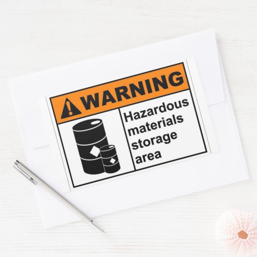Speicherbereich für gefährliche Stoffe Rechteckiger Aufkleber (Umschlag)