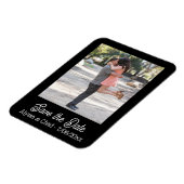 Speichere das Datum Magnet personalisiertes Foto (Linke Seite)