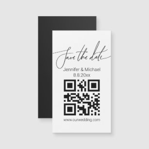 Speichere das Datum QR-Code einfache Hochzeitsmagn Magnetkarte