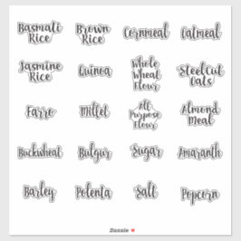 Speicherkanister für ganze Körner Aufkleber