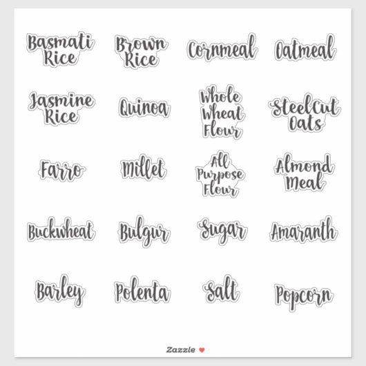 Speicherkanister für ganze Körner Aufkleber (Blatt)