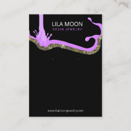 Speicherkarte für Resin-Ohrringe Visitenkarte