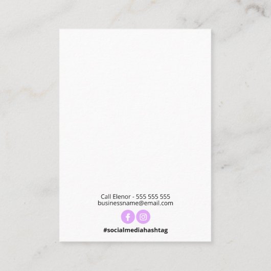 Speicherkarten mit flüssigem Rückstand Visitenkarte (Rückseite)