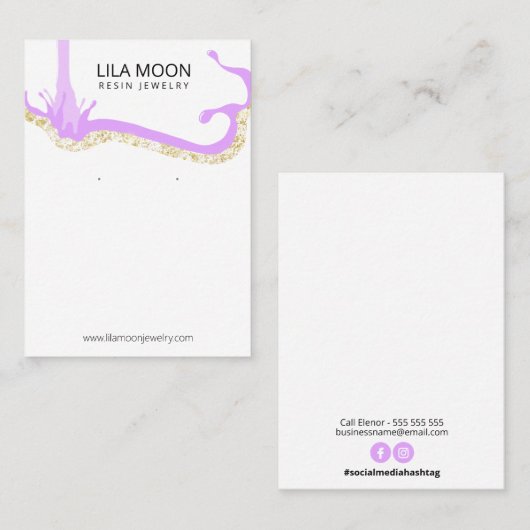 Speicherkarten mit flüssigem Rückstand Visitenkarte (Vorne/Hinten)